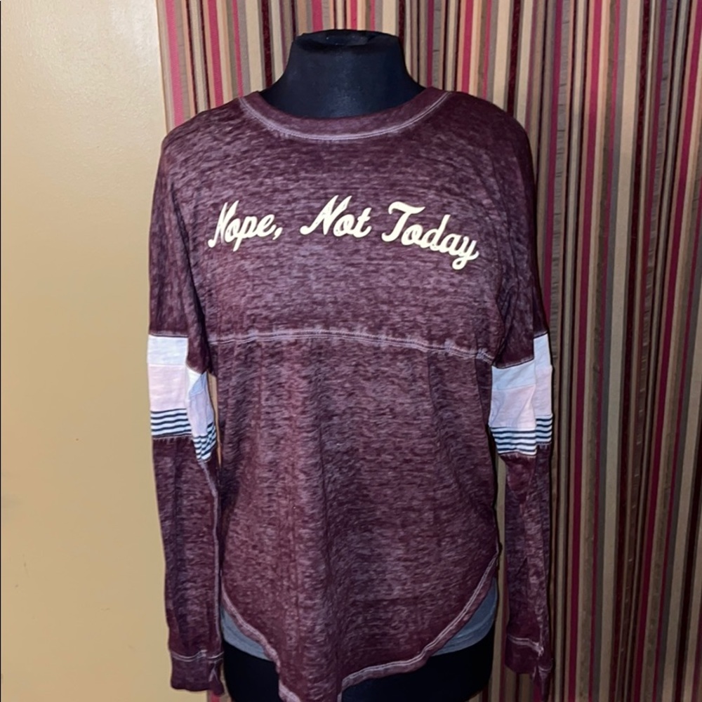 Nope not today graphic long sleeve